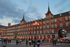 Plaza Mayor in Madrid with historic buildings and statue of King Philip III