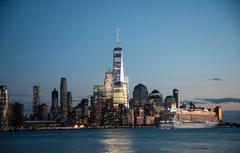 Norwegian Breakaway cruise ship departing Manhattan