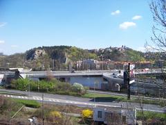 Barrandov Bridge in Prague viewed from K Barrandovu Street