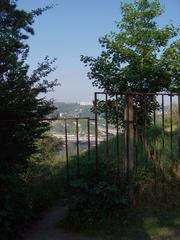 Fence at Dobeška hill in Prague-Braník, Czech Republic