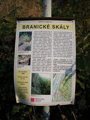 Information board at Braník rocks in Prague