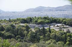 The Pnyx seen from the Acropolis in Athens