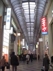 Shinsaibashi at night in Osaka