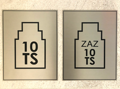 10 Times Square and ZAZ10TS logos in the lobby of 10 Times Square building