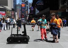 Mark II Talon robot in Times Square demonstration