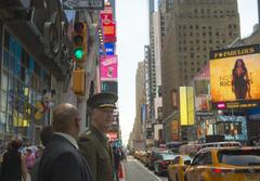 Marine Gen. Joseph F. Dunford Jr. walks through Times Square on June 17, 2016