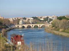 Ponte Milvio in Rome viewed from Ponte Duca d'Aosta