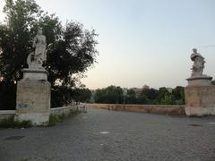 Ponte Milvio bridge in Rome, Italy