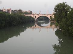 Ponte Milvio, historical bridge in Rome over Tiber River