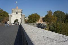 Historic bridge Ponte Milvio in Rome, Italy