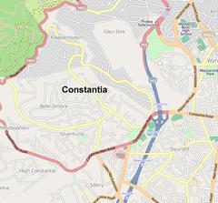 Map of Constantia in Cape Town from OpenStreetMap data