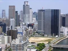 Hotarumachi area before construction in Fukushima-ku, Osaka City