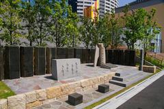 Fukuzawa Yukichi monument in Hotarumachi, Osaka