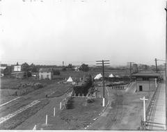 Army picket guard at Highlands station, Lasalle, QC, 1918