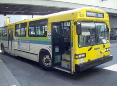 Windsor city bus at U.S. Customs Detroit