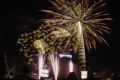 4th of July fireworks over the Colorado Rockies stadium