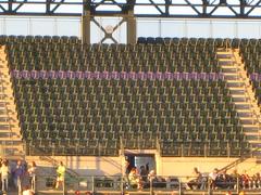 purple seat line at Coors Field marking one-mile elevation