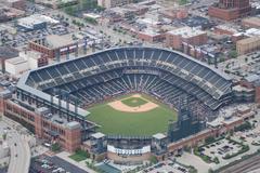 Aerial view of Coors Field in Denver, Colorado