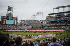 Colorado Rockies home opener April 7, 2017 post-national anthem