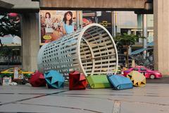 Giant sculptural basket in front of Bangkok Art and Culture Centre