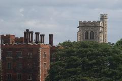 West tower of St Mary-at-Lambeth and gatehouse to Lambeth Palace