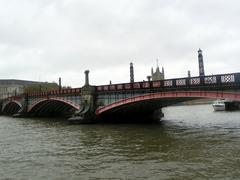 Lambeth Bridge and River Thames in London