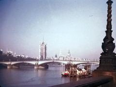 Houses of Parliament and Lambeth Bridge in 1962