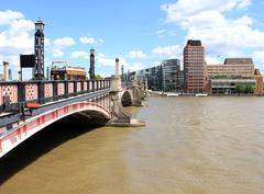 Lambeth Bridge over the River Thames with a clear sky