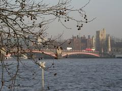 Lambeth Bridge over the Thames with Lambeth Palace in the background