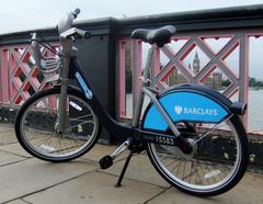 Barclays Cycle Hire bike parked on a street