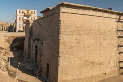 Rear side view of the columned hall of Esna Temple