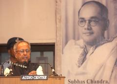 President Shri Pranab Mukherjee addressing at Netaji Research Bureau in Kolkata on September 15, 2012