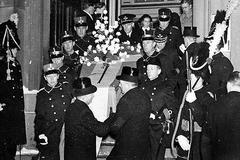 Funeral of Prince Gustaf Adolf of Sweden in 1947 with pallbearers