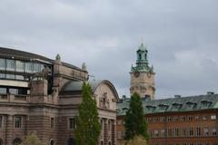 Scenic view of Gamla stan, the old town of Stockholm, with historic buildings and cobbled streets