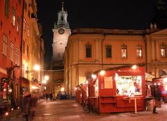 Christmas market at Stortorget in Gamla stan, Stockholm