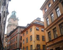 Gamla Stan rooftops with Storkyrkan in the background