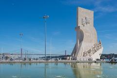 Aerial view of Lisbon with river, bridge, and cityscape