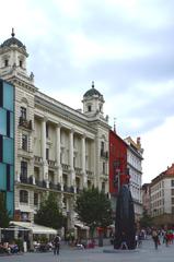 Brno cityscape with historical landmarks Špilberk Castle and Cathedral of Saints Peter and Paul in the Czech Republic