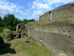 Hrad Buben castle surrounded by greenery