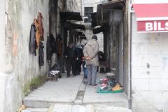 A narrow street in Eminönü, Istanbul