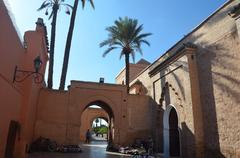 Koutoubia walls and Dar Moulay Ali walls in Marrakech