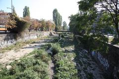 Vladayska River near Lions' Bridge in Sofia