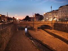 Lions' Bridge in Sofia with statues and historic architecture