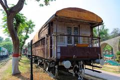 an old carriage at National Rail Museum, New Delhi