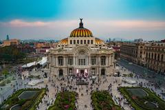 Palacio de Bellas Artes in Mexico City under a cloudy sky