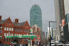 Jackson Avenue and 21st Street in Long Island City with One Court Square and MoMA PS1