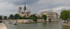 Notre Dame de Paris panorama on Île de la Cité