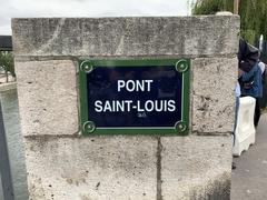 Plaque of Pont Saint-Louis in Paris