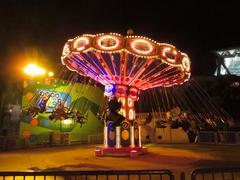 Nagoya Port Sea Train Land amusement park at night