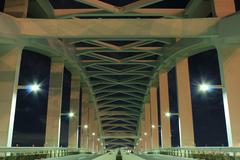 Yumemai Bridge in Port of Osaka, Japan